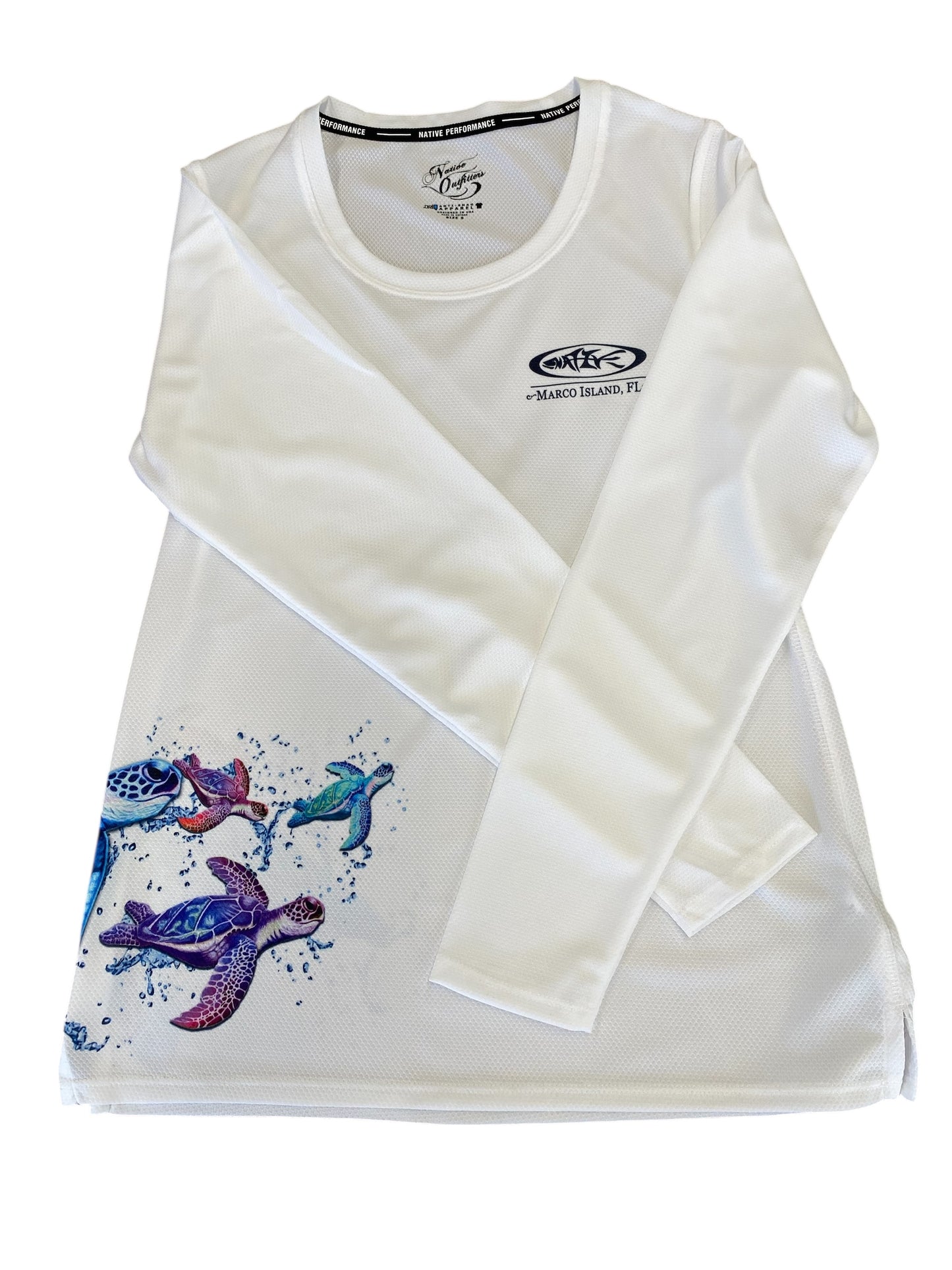 MI Turtle L/S DriQ Shirt-White