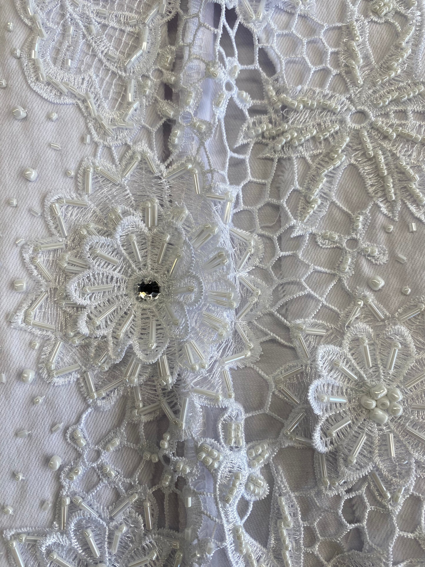 Pepper Lace Jeans-White