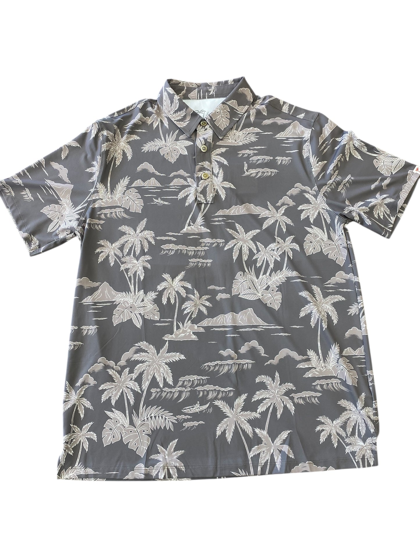 Malie Knit Polo-Smoke