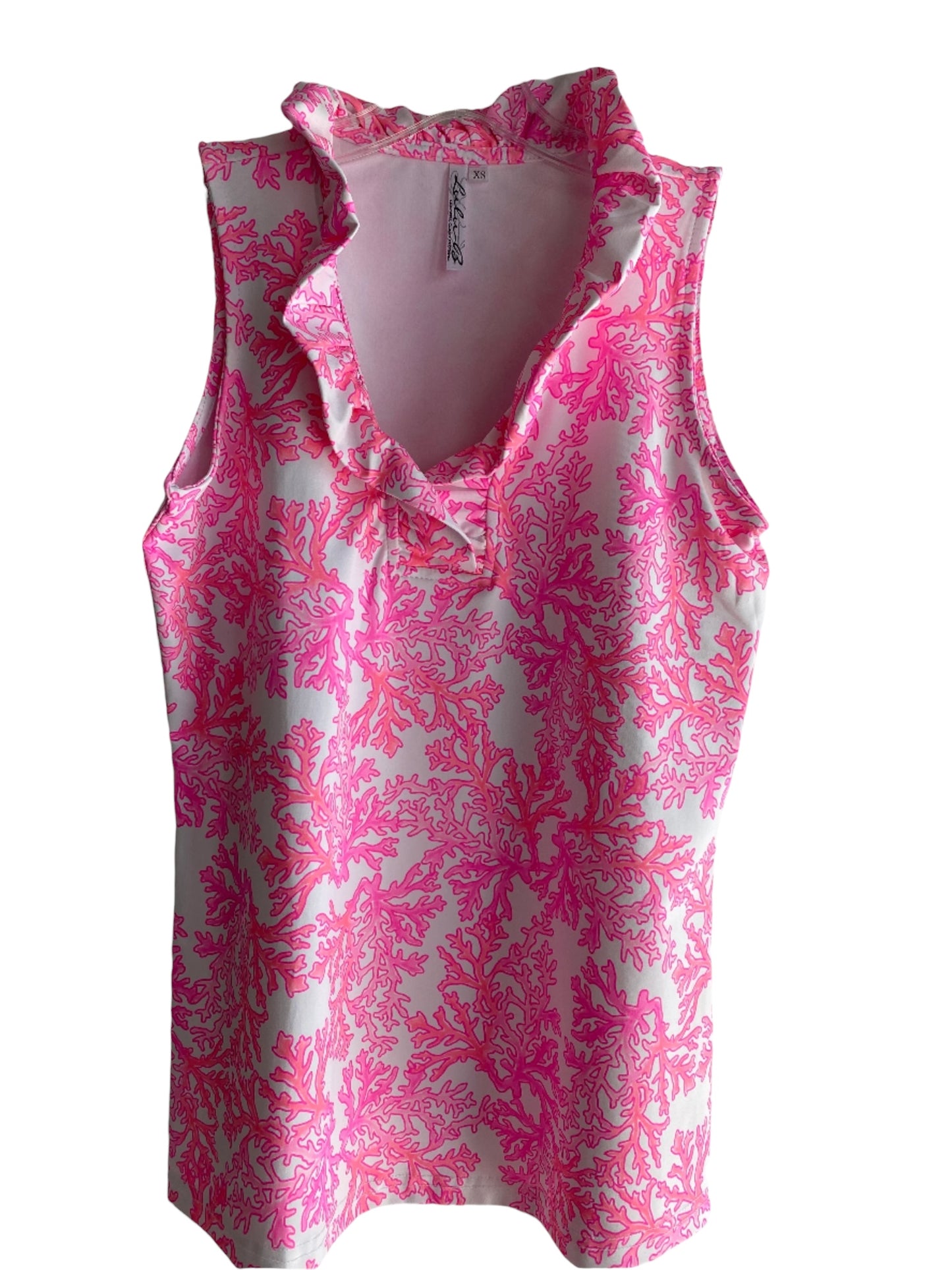 V-Neck Ruffle Tank-CRCO