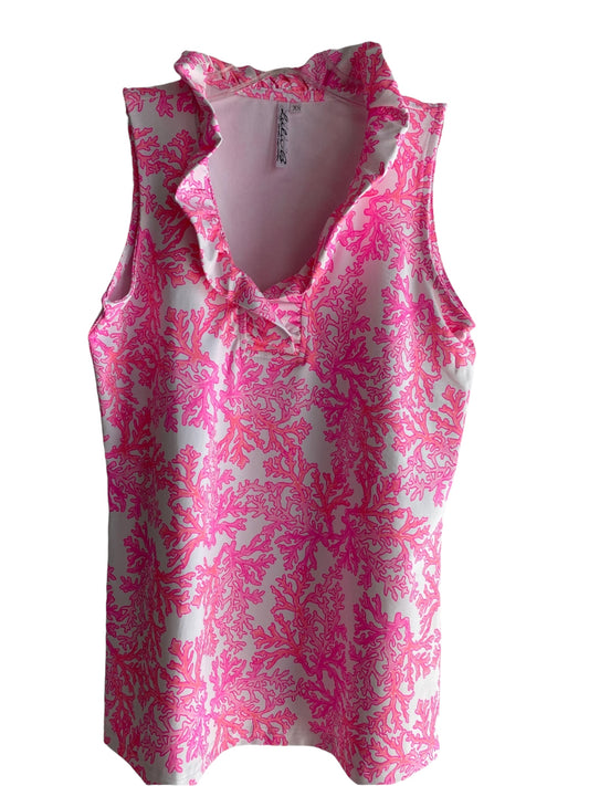 V-Neck Ruffle Tank-CRCO