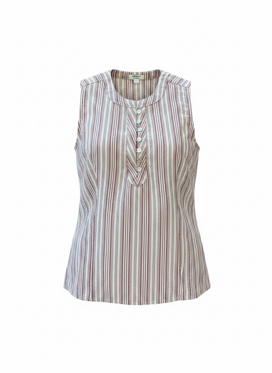 Sleeveless A-Line Top-Red