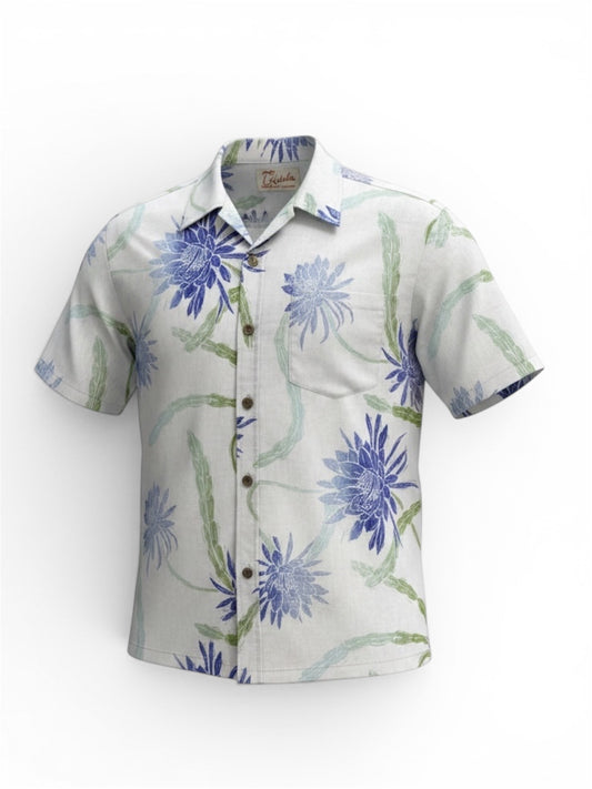 Night Shades S/S Shirt-Silver Blue