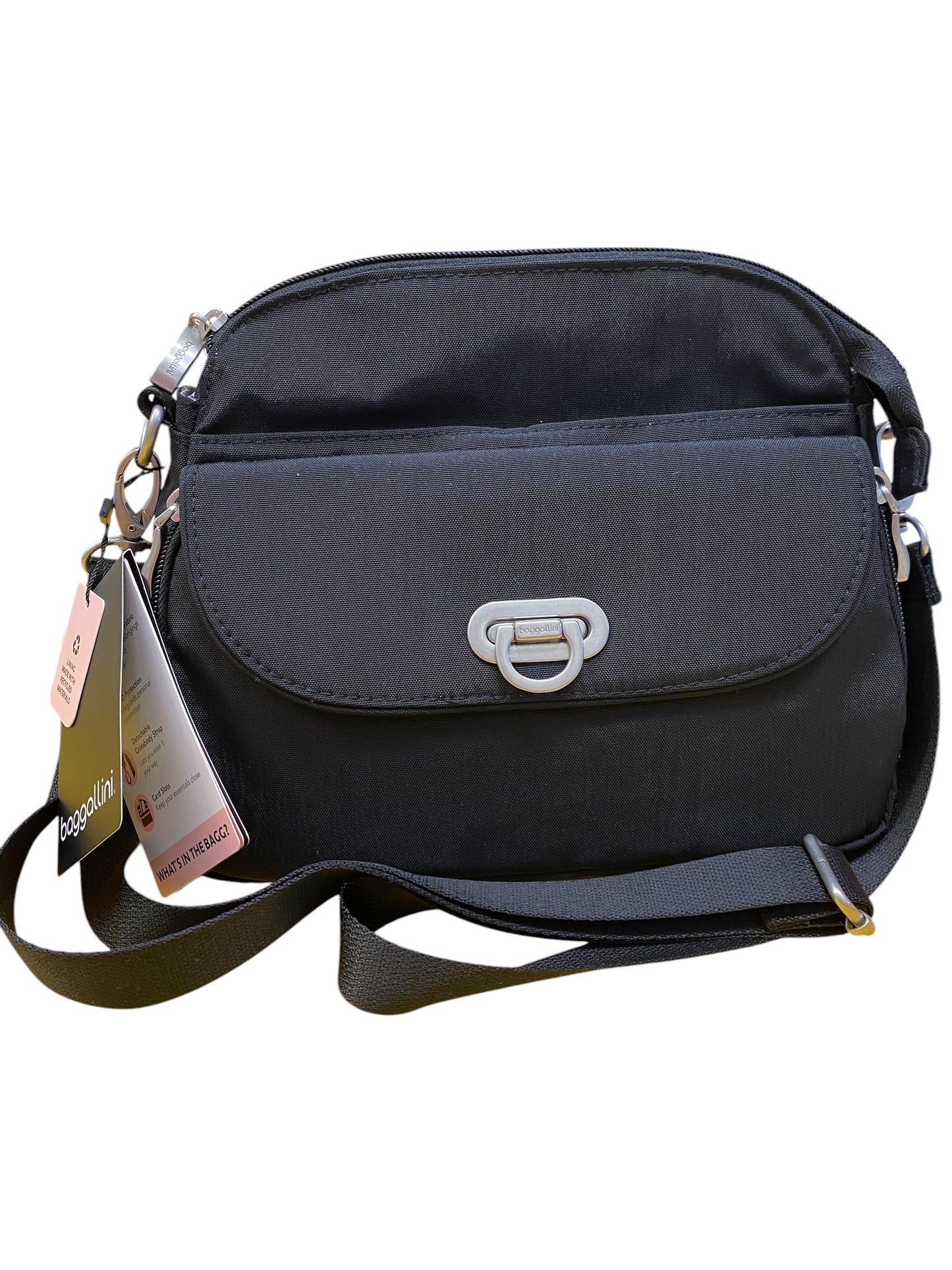 Coastal Flip Lock Crossbody-Black