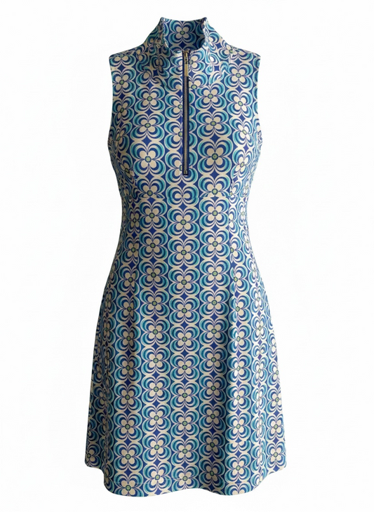 Sleeveless Zip Swing Dress-DGPT