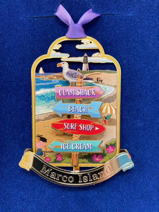 Beach Signpost Ornament