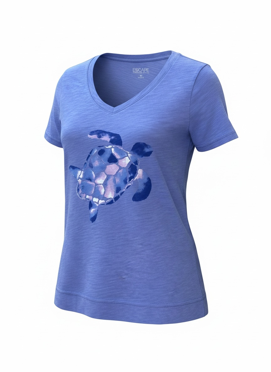 Destination Turtle Tee-Baja Blue