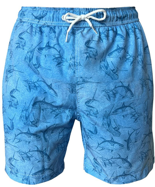 Pelagic Splash Swim Short - Blue