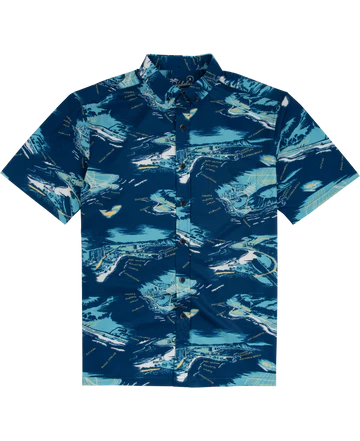 Surf Break Short Sleeve Shirt-Marina