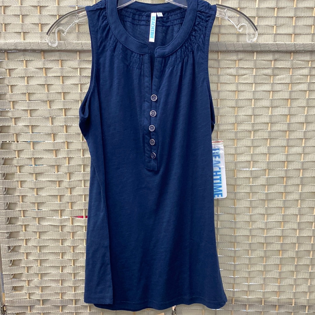 Bella Tank-Navy