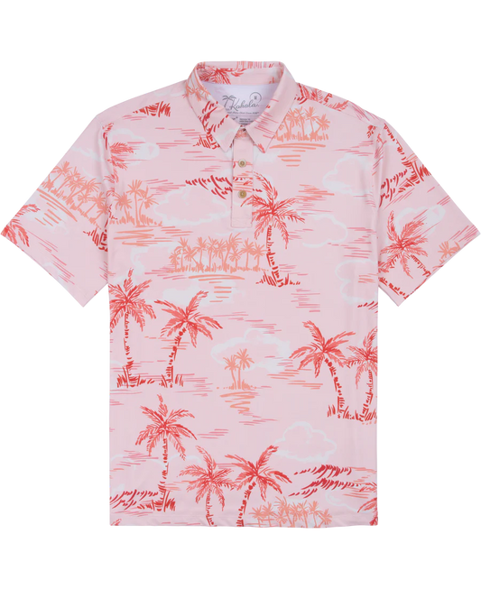 Island Vibes Knit Polo-Pink