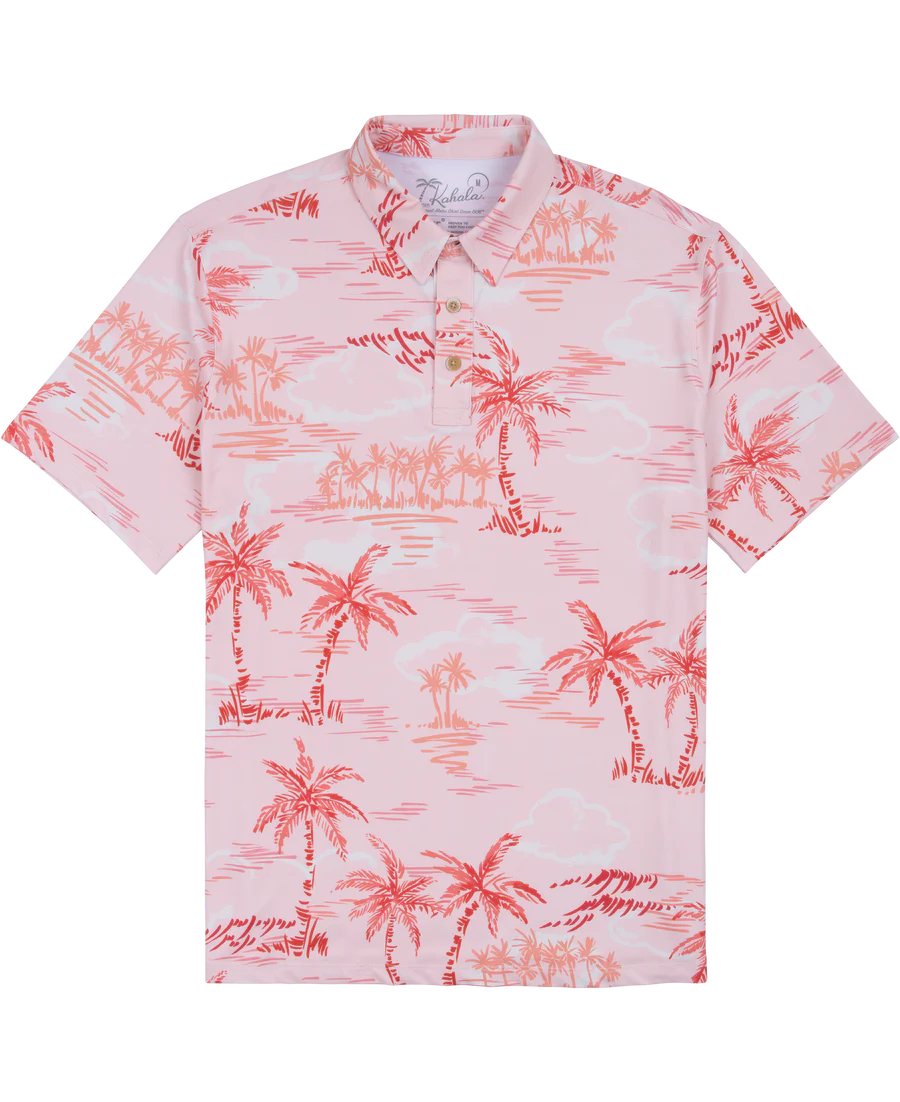 Island Vibes Knit Polo-Pink