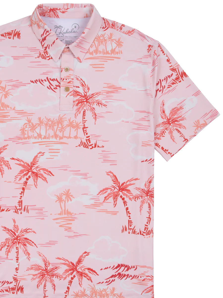Island Vibes Knit Polo-Pink