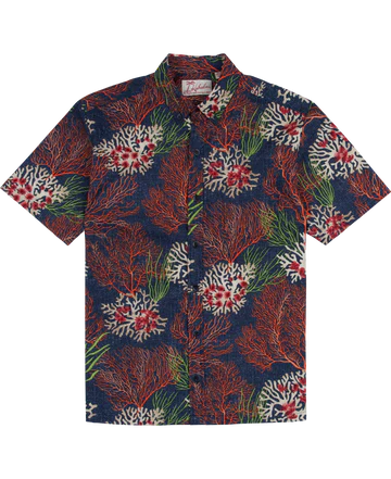 Living Reef S/S Shirt-Navy