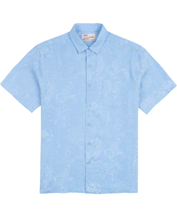 Apana Short Sleeve Button up-Water