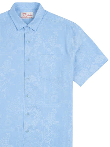 Apana Short Sleeve Button up-Water