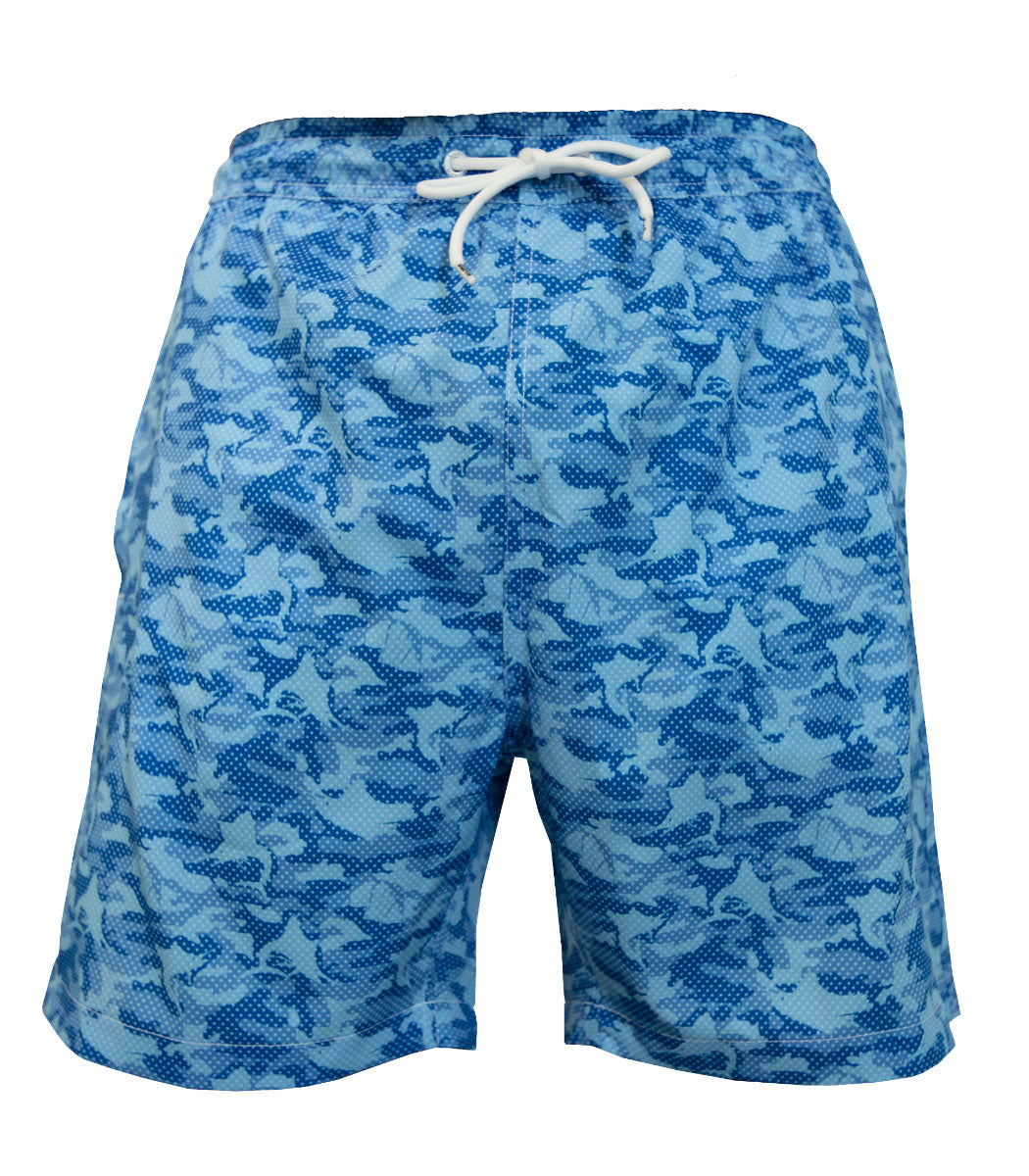 Camo Blue Swim Shorts
