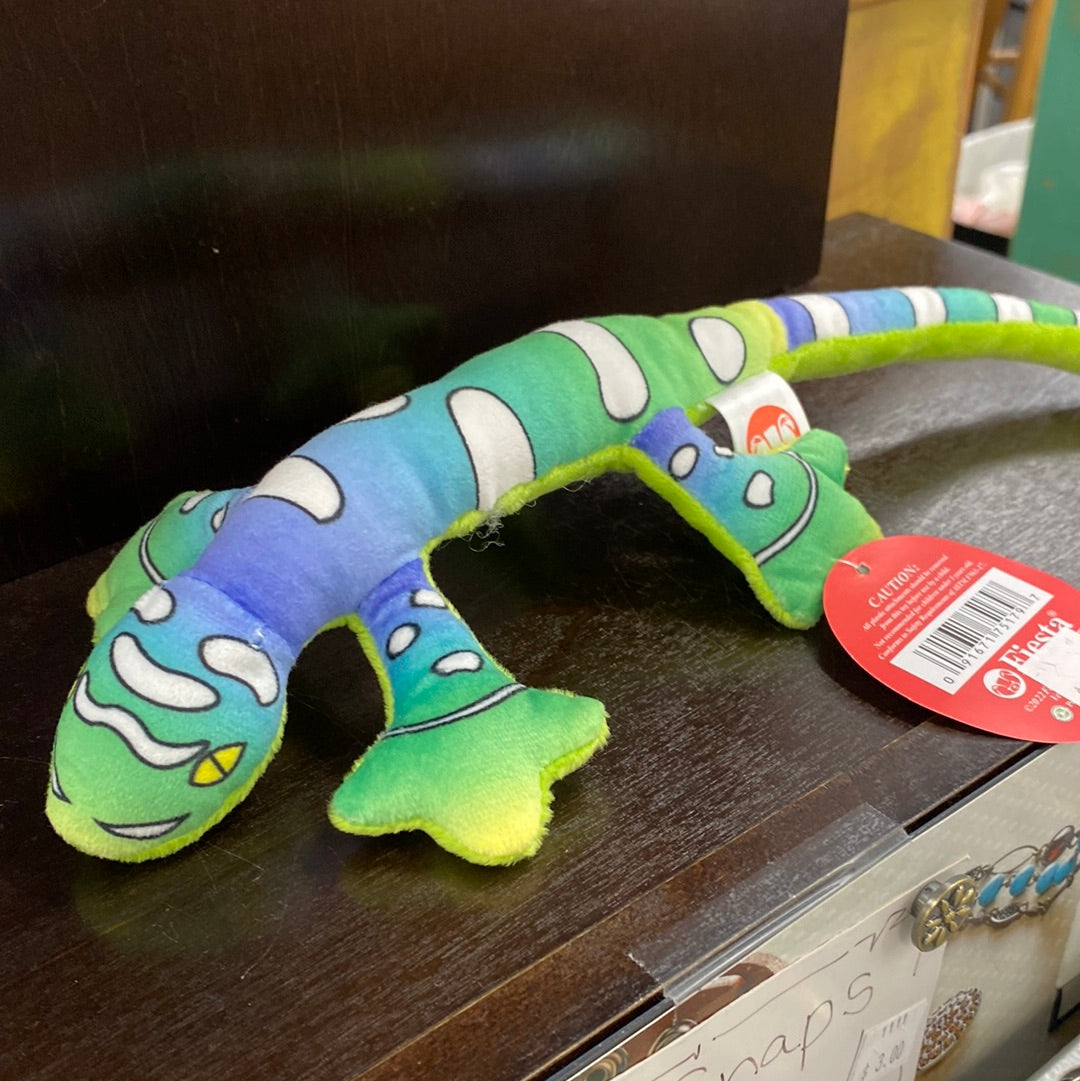 multi color gecko stuffy
