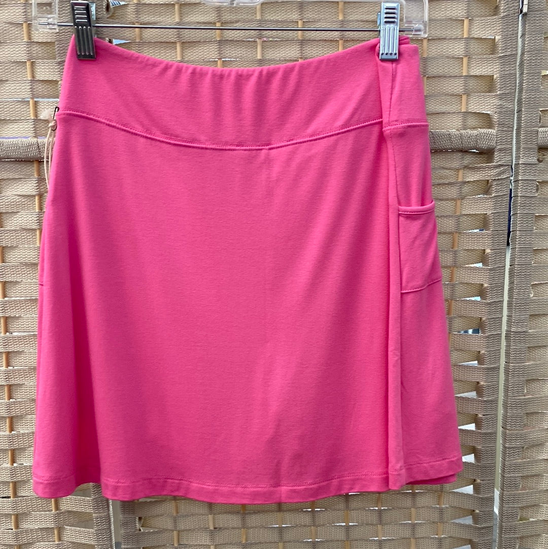 Flamingo Pink Solid Skort with side Pockets. 