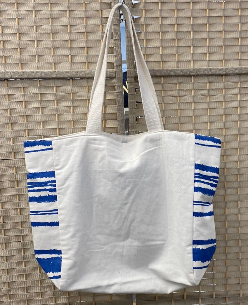 Fish print white bag
