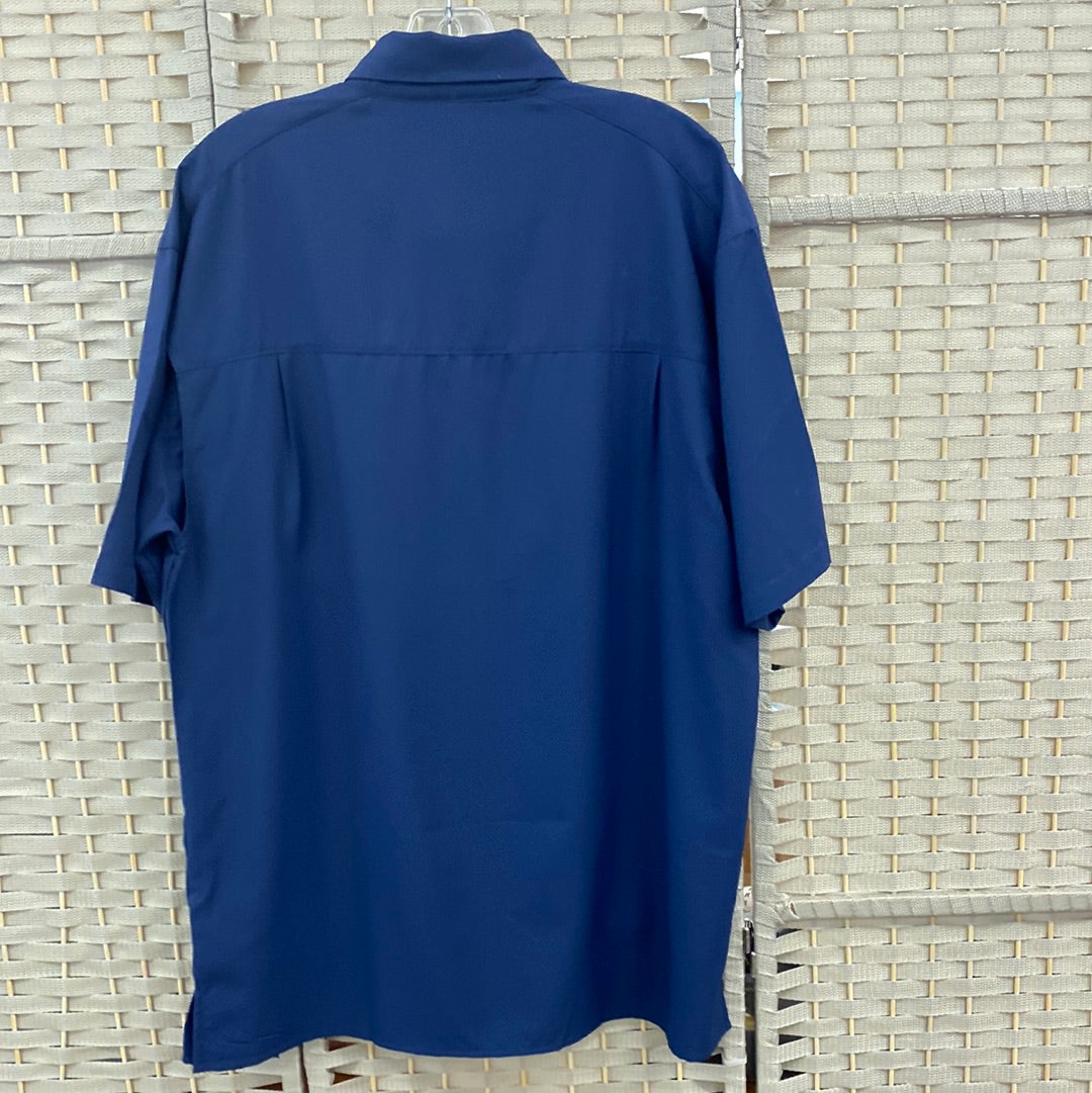 Short Sleeve Performance Solid Sport Shirt - Navy